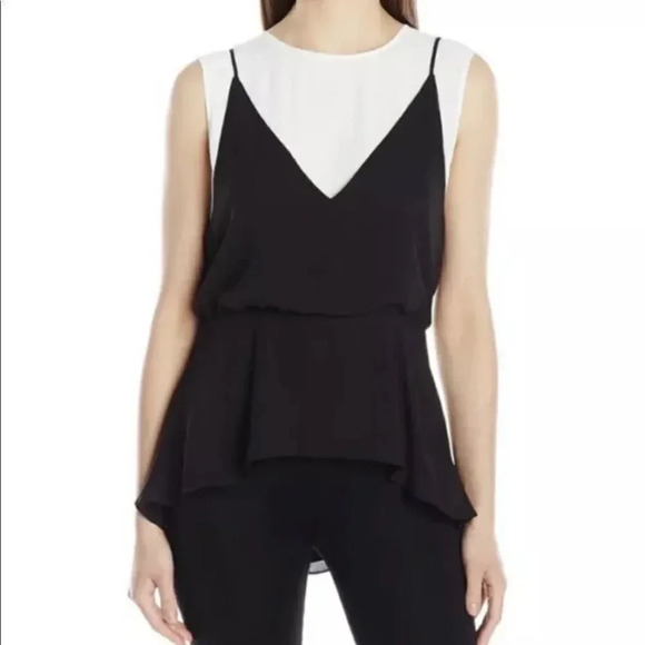 BCBGMaxAzria Black&White Layered peplum - Picture 3 of 13
